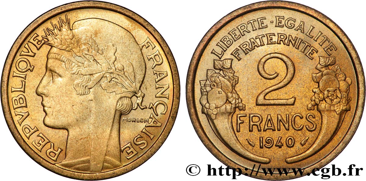 2 francs Morlon 1940  F.268/13 EBC+ 