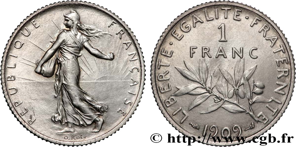 1 franc Semeuse 1909 Paris F.217/14 SPL+ 