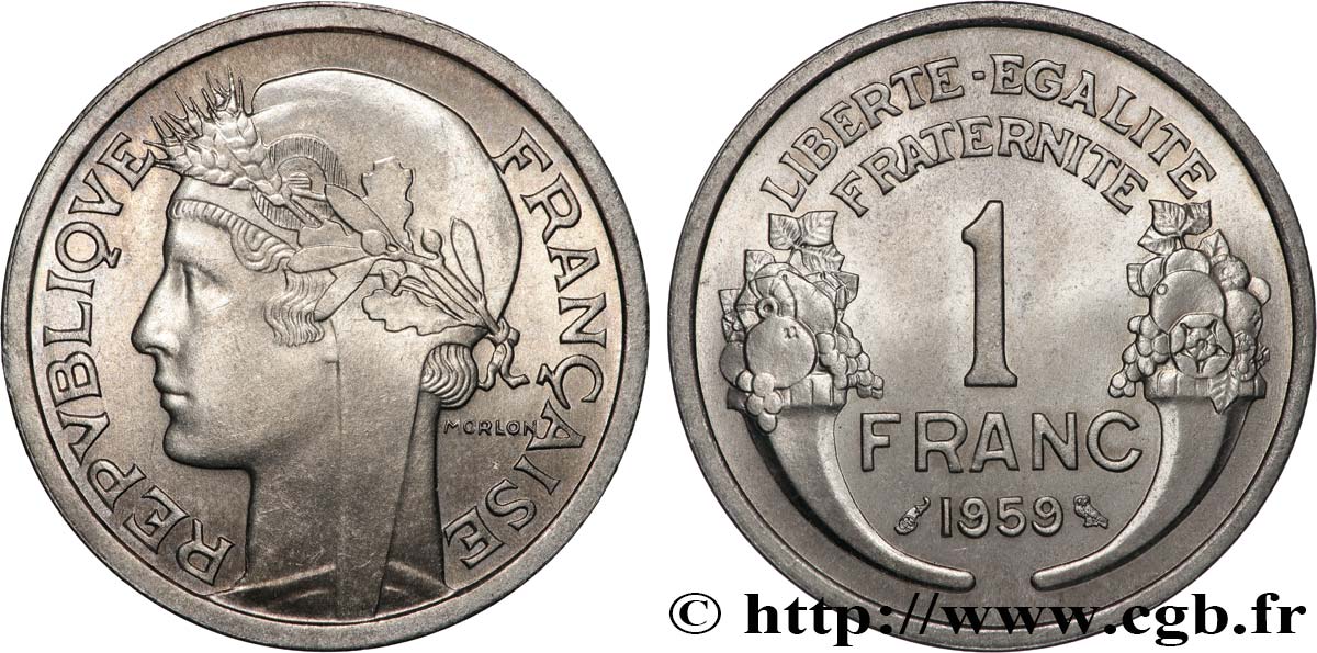 1 franc Morlon, légère 1959  F.221/23 SPL 