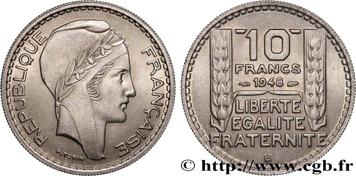 10 francs Turin, petite tête 1948 Beaumont-Le-Roger F.362/5 VZ 