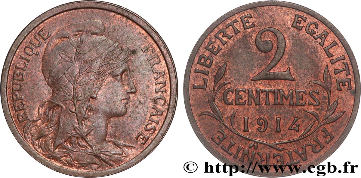 2 centimes Daniel-Dupuis 1914 Paris F.110/17 fST 