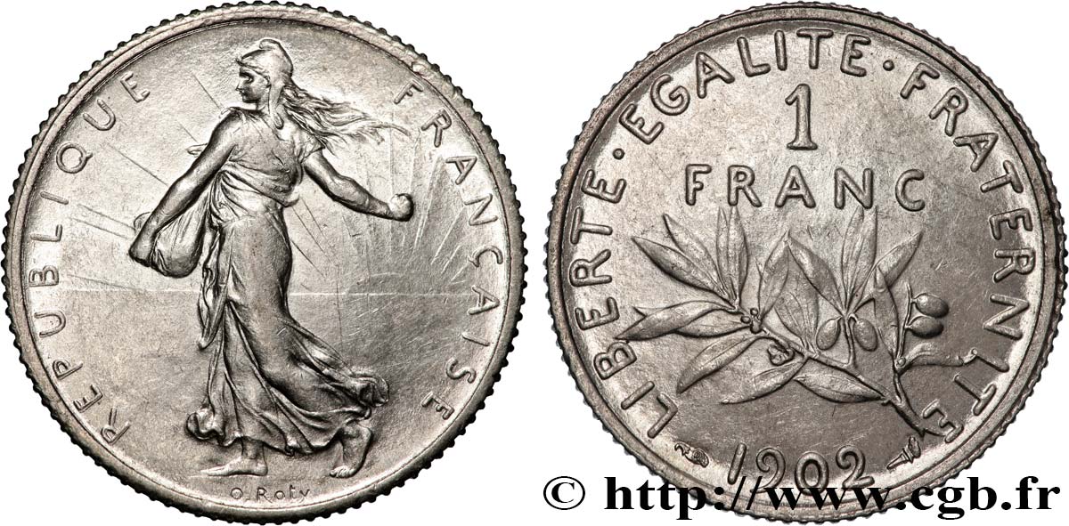 1 franc Semeuse 1902 Paris F.217/7 AU 