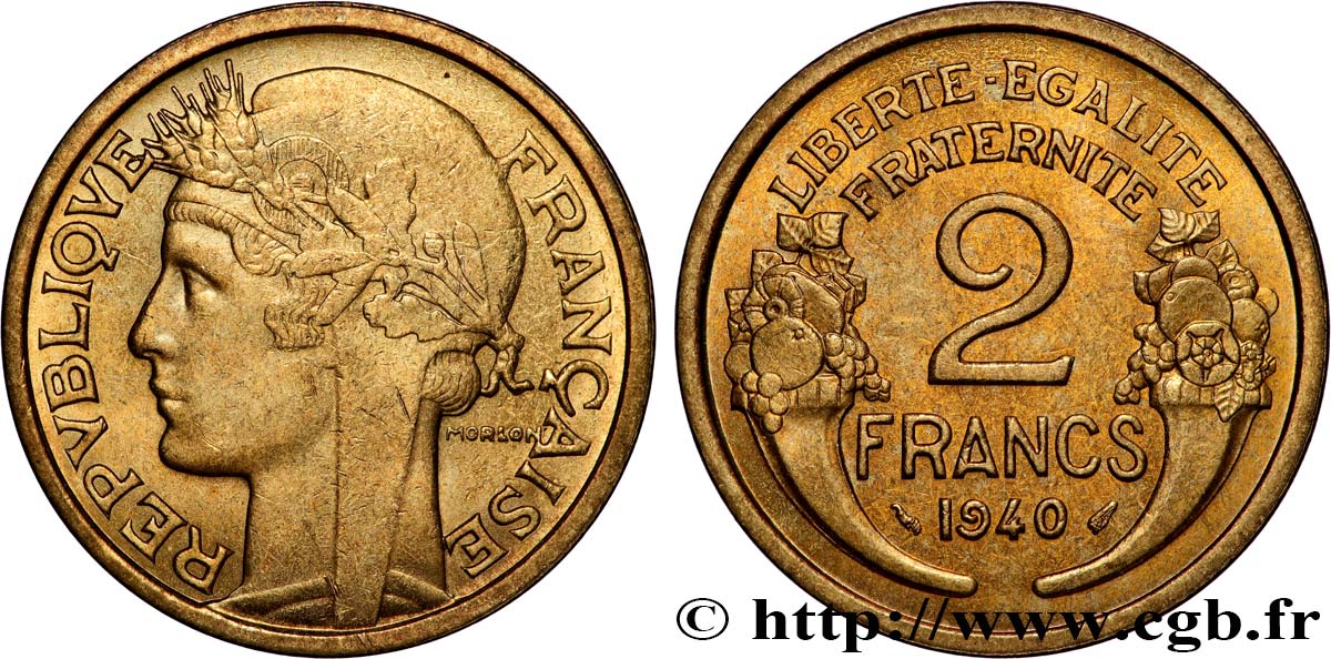 2 francs Morlon 1940  F.268/13 EBC+ 