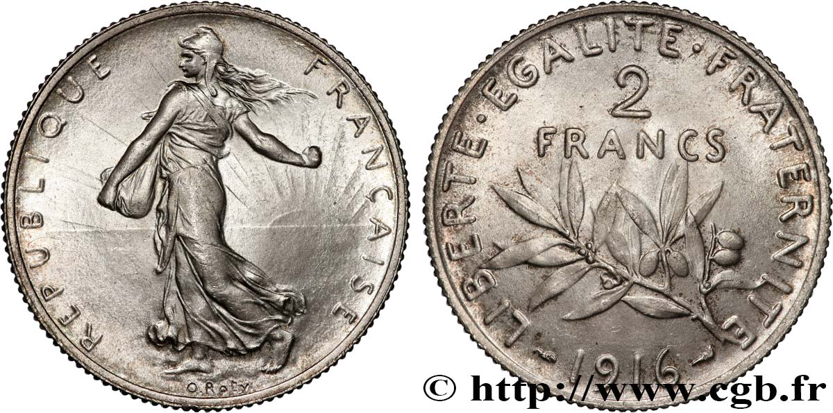 2 francs Semeuse 1916  F.266/18 SC 