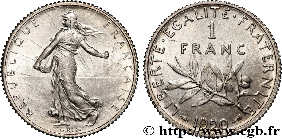 1 franc Semeuse 1920 Paris F.217/26 SPL64 