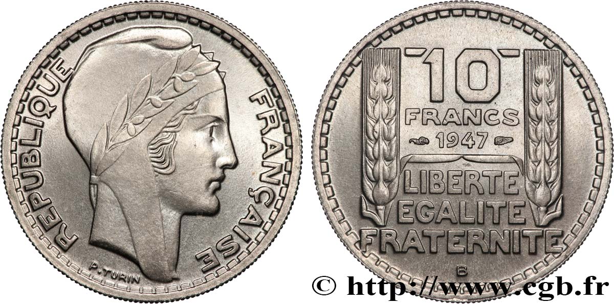 10 francs Turin, grosse tête 1947 Beaumont-Le-Roger F.361A/5 SC64 