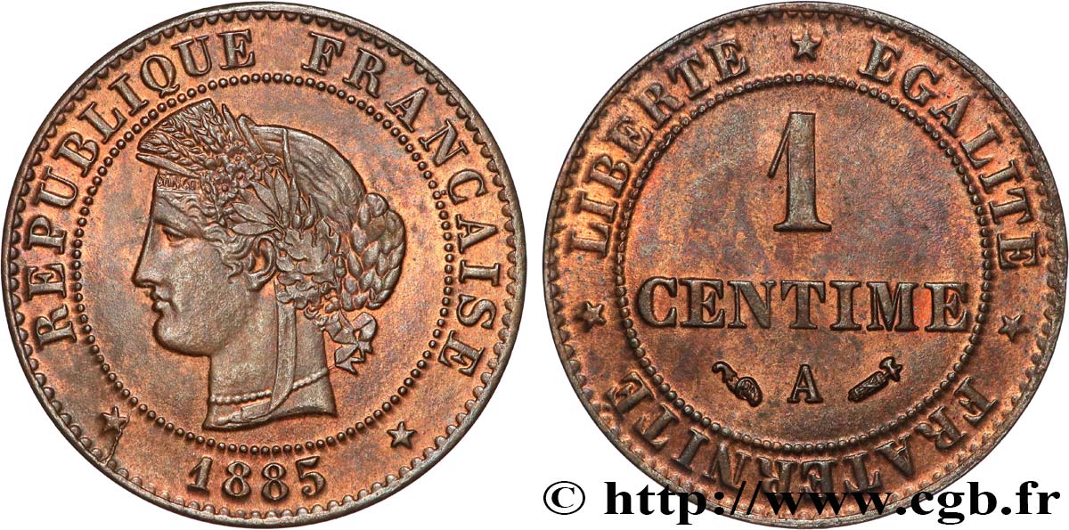 1 centime Cérès 1885 Paris F.104/12 SPL62 