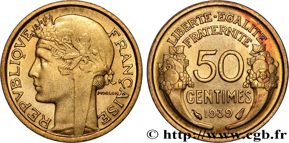 50 centimes Morlon 1939  F.192/15 MS62 