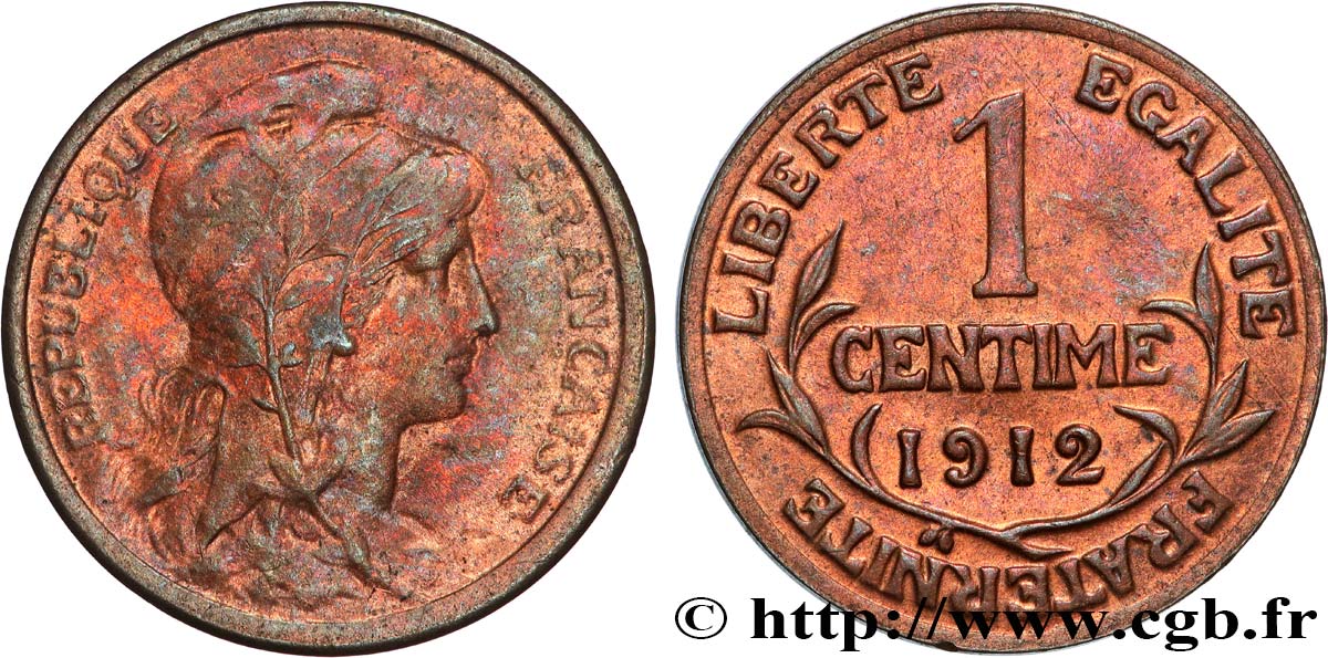 1 centime Daniel-Dupuis 1912  F.105/14 SPL60 