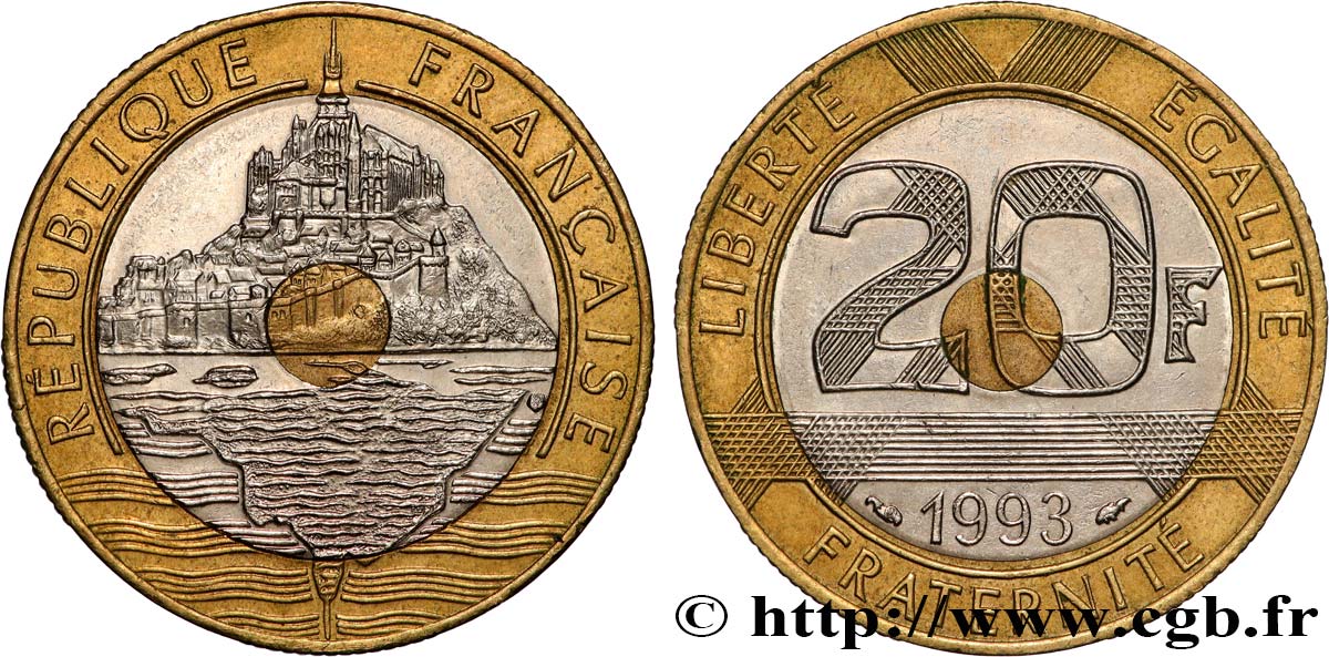 20 francs Mont Saint-Michel 1993 Pessac F.403/7 VZ 