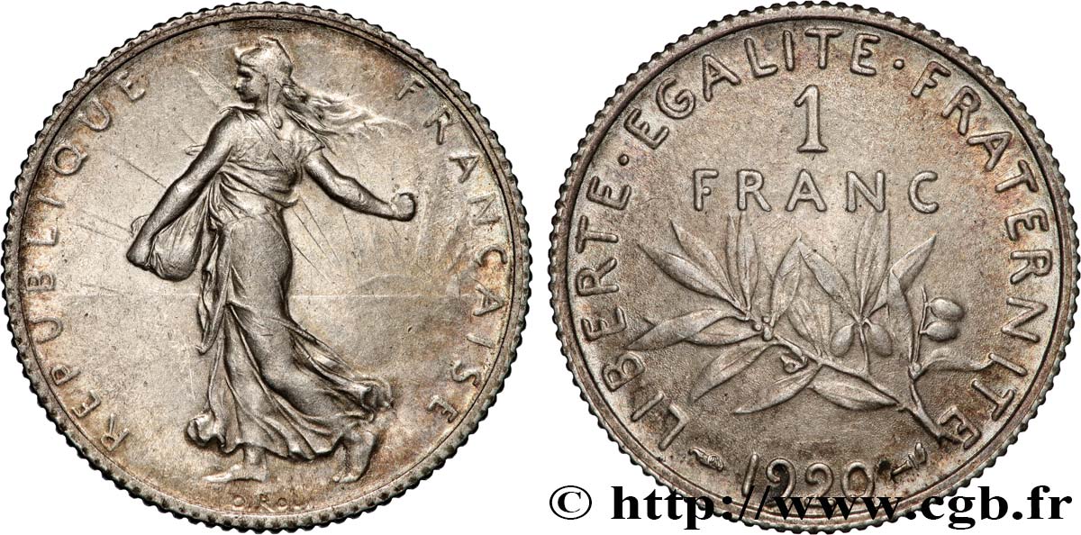 1 franc Semeuse 1920 Paris F.217/26 EBC+ 