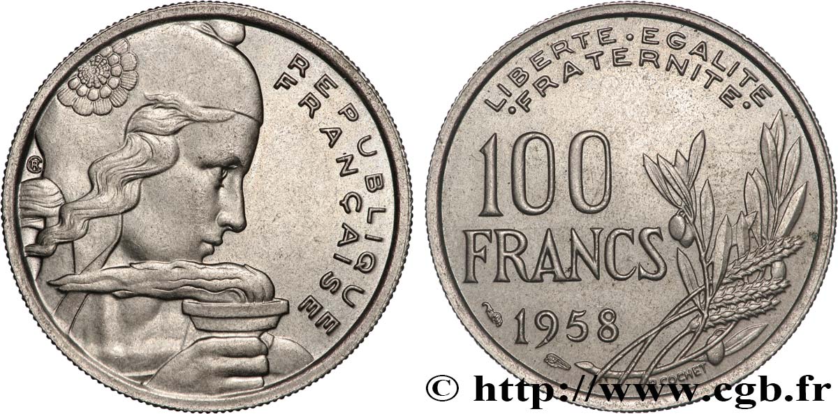 100 francs Cochet 1958  F.450/12 SUP+ 