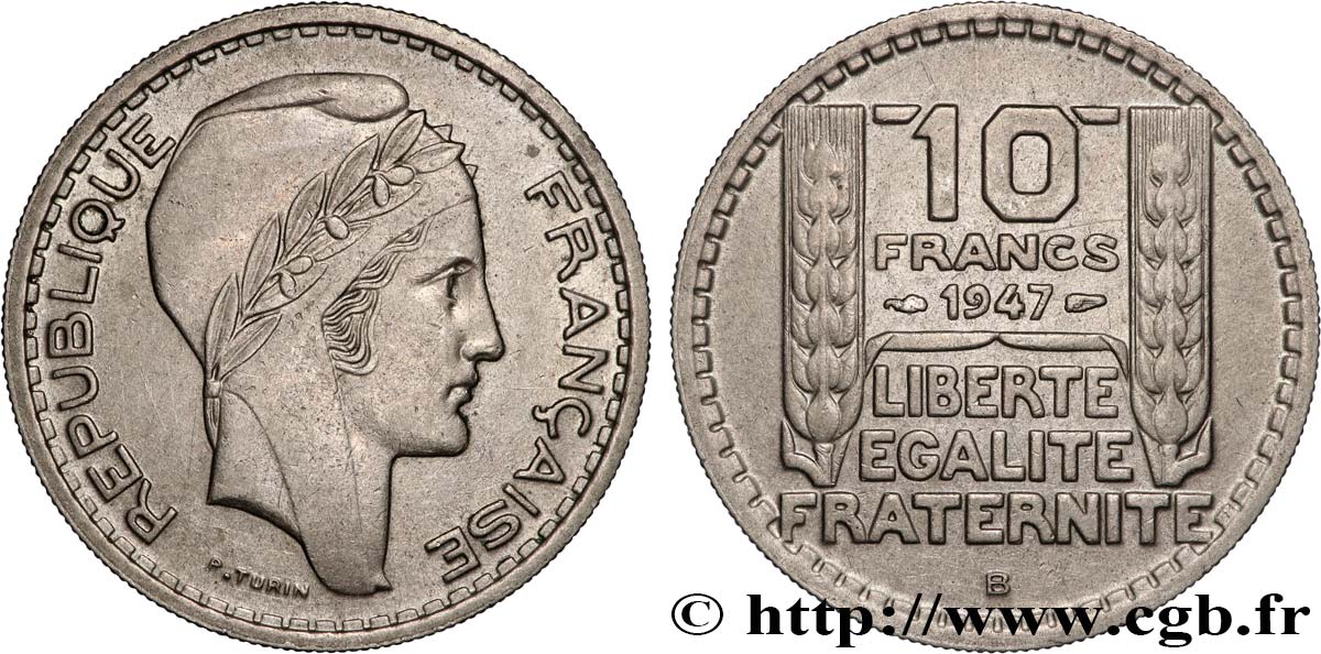 10 francs Turin, petite tête 1947 Beaumont-Le-Roger F.362/2 XF 