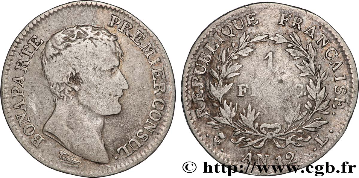 1 franc Bonaparte Premier Consul 1804 Bayonne F.200/15 F 