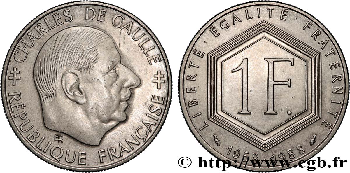 1 franc De Gaulle 1988  F.227/2 MS 