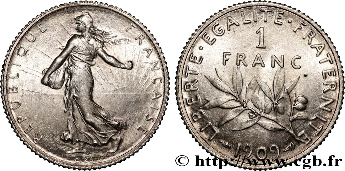 1 franc Semeuse 1909 Paris F.217/14 SC63 