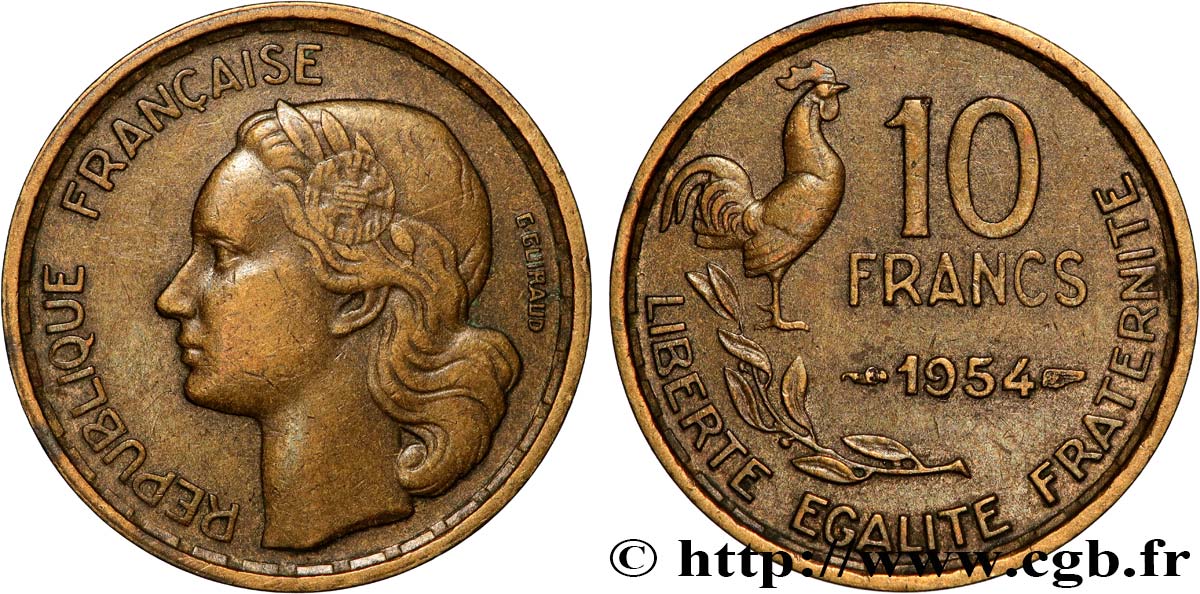 10 francs Guiraud 1954  F.363/10 fSS 