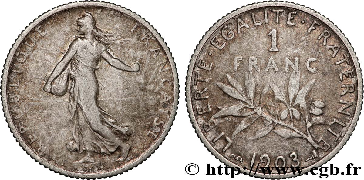 1 franc Semeuse 1903 Paris F.217/8 BC35 