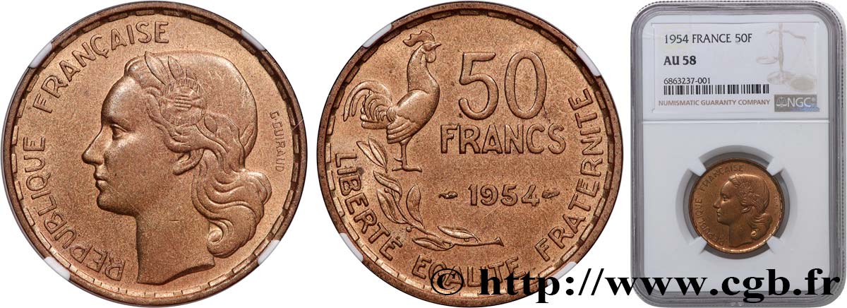 50 francs Guiraud 1954  F.425/12 SPL58 NGC