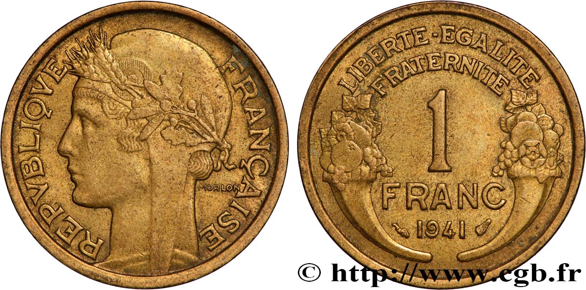 1 franc Morlon 1941 Paris F.219/12 MBC+ 