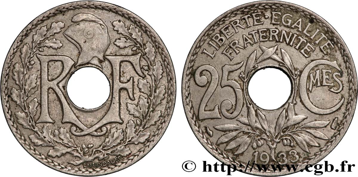 25 centimes Lindauer 1933  F.171/17 AU 