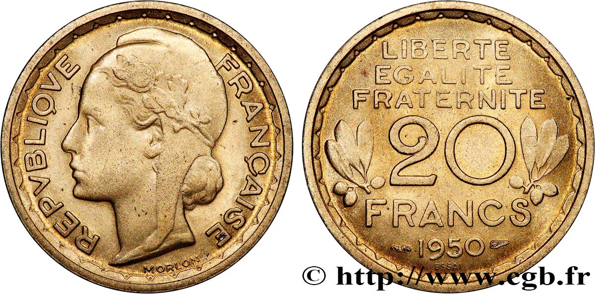 Essai du concours de 20 francs par Morlon 1950 Paris GEM.208 2 MS 