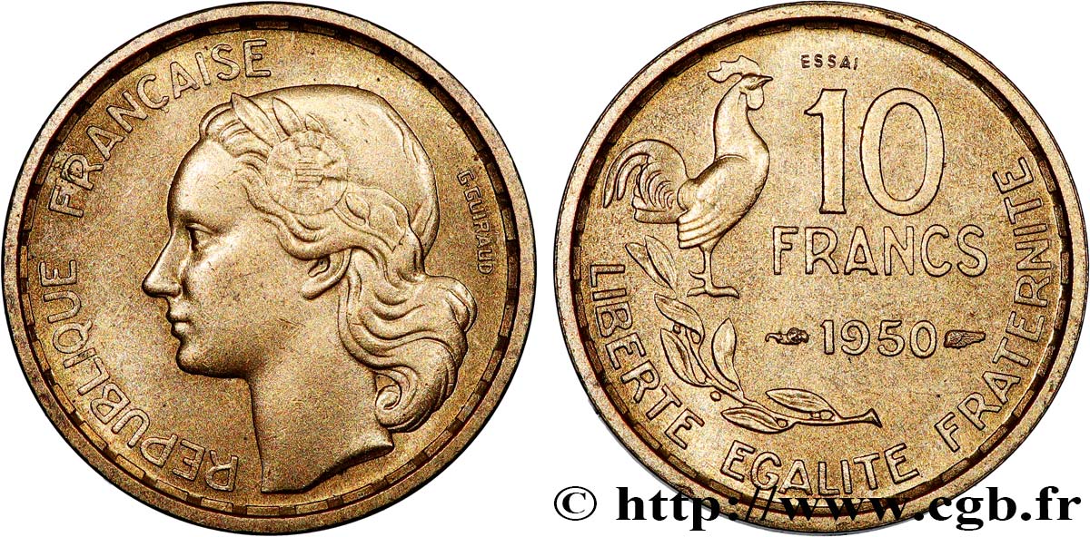 Essai de 10 francs Guiraud 1950  F.363/1 VZ+ 