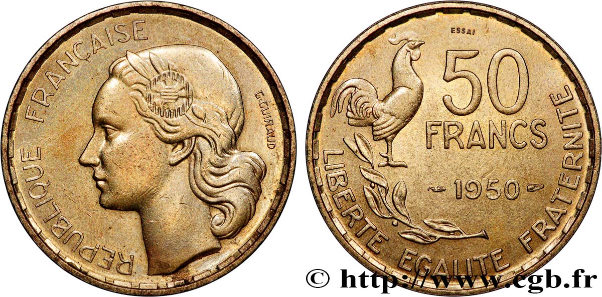 Essai de 50 francs Guiraud 1950 Paris F.425/1 SUP+ 