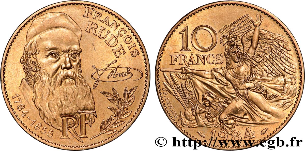 10 francs François Rude 1984  F.369/2 VZ 