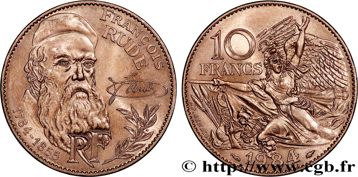 10 francs François Rude 1984  F.369/2 EBC 