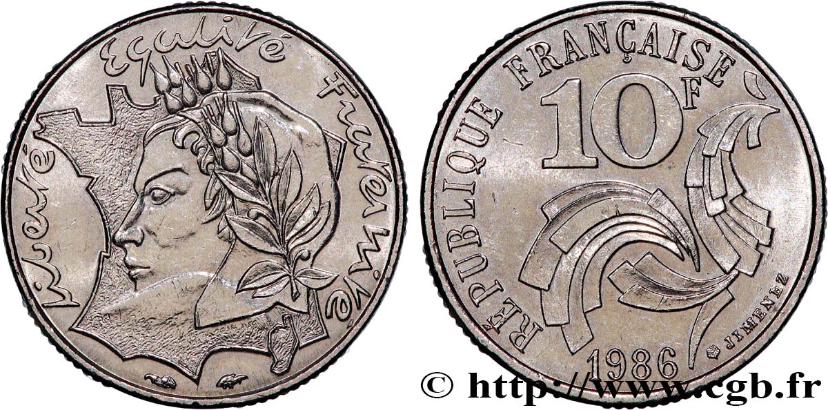 10 francs Jimenez 1986  F.373/2 SPL 