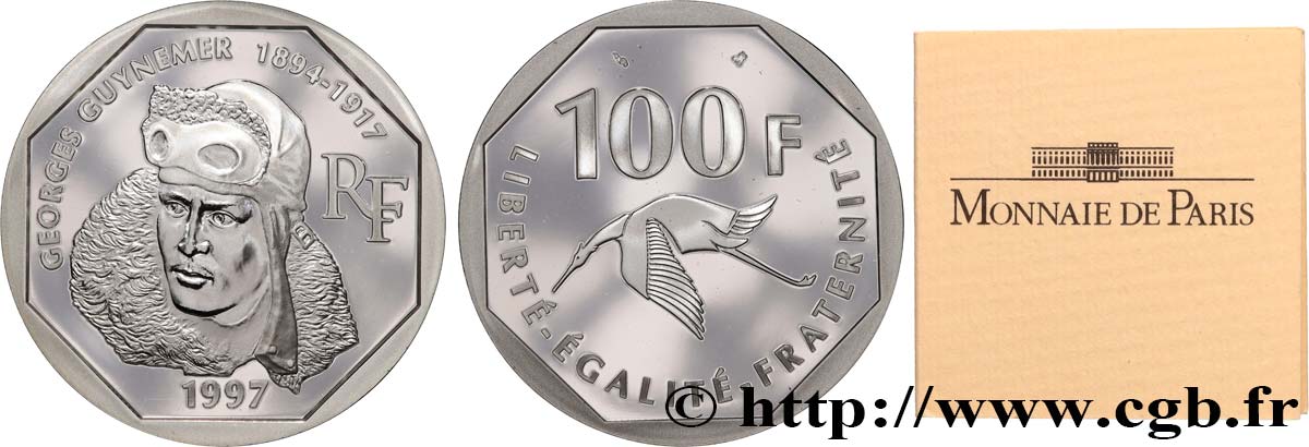 Belle Épreuve 100 francs - Georges Guynemer 1997 Paris F5.1669 1 ST 