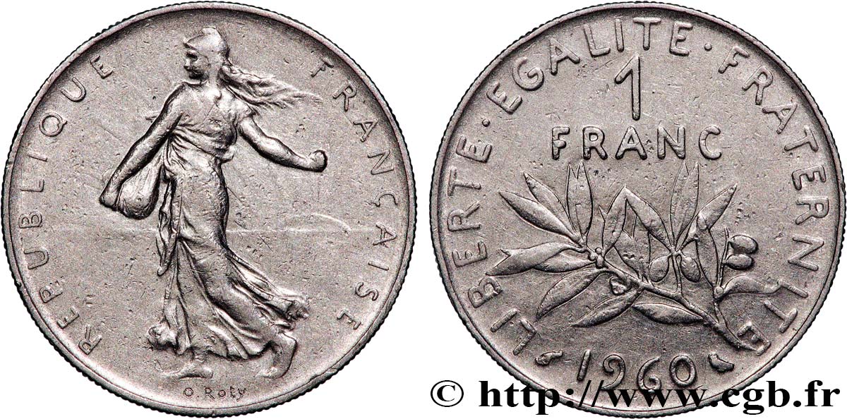 1 franc Semeuse, nickel 1960 Paris F.226/4 q.SPL 