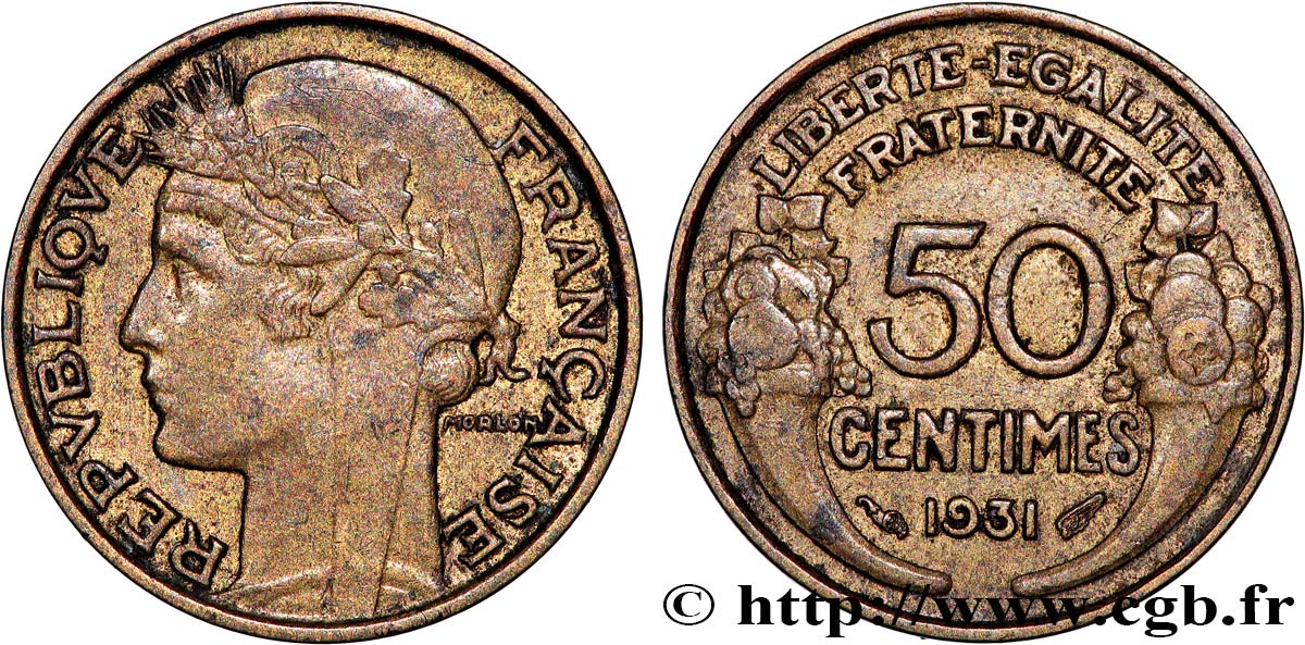 50 centimes Morlon 1931  F.192/3 SPL 