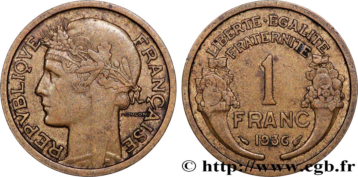 1 franc Morlon 1936 Paris F.219/7 SPL+ 