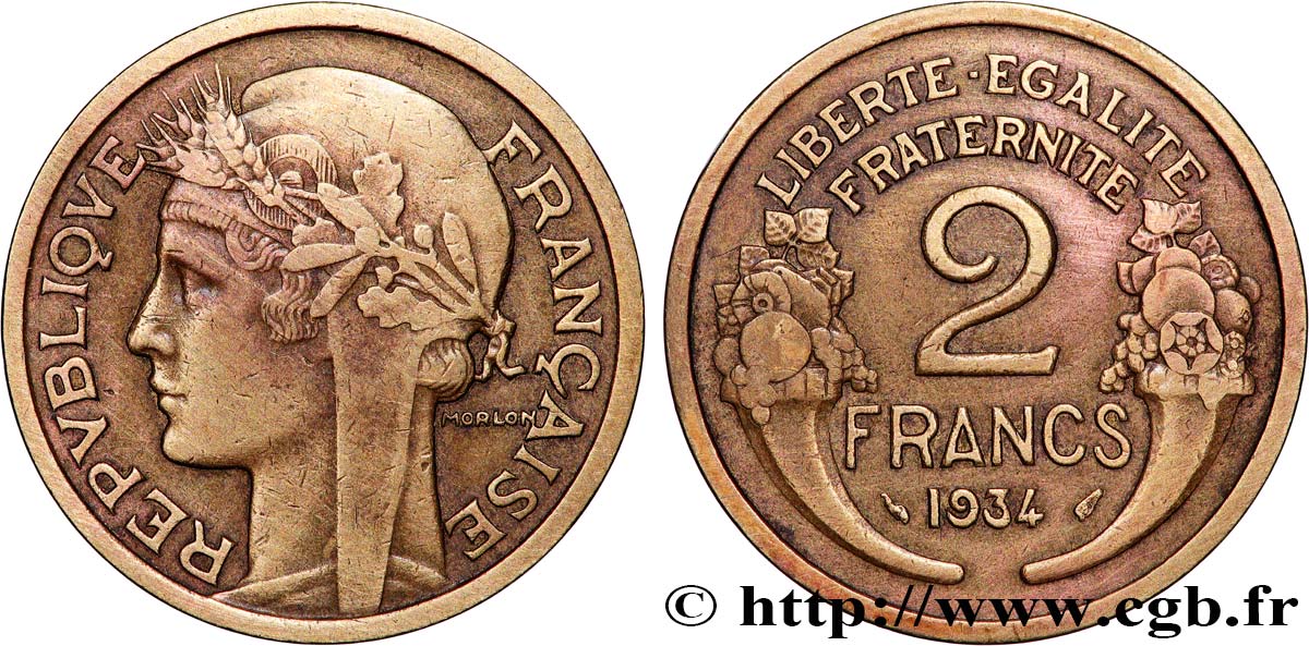 2 francs Morlon 1934  F.268/7 q.BB 