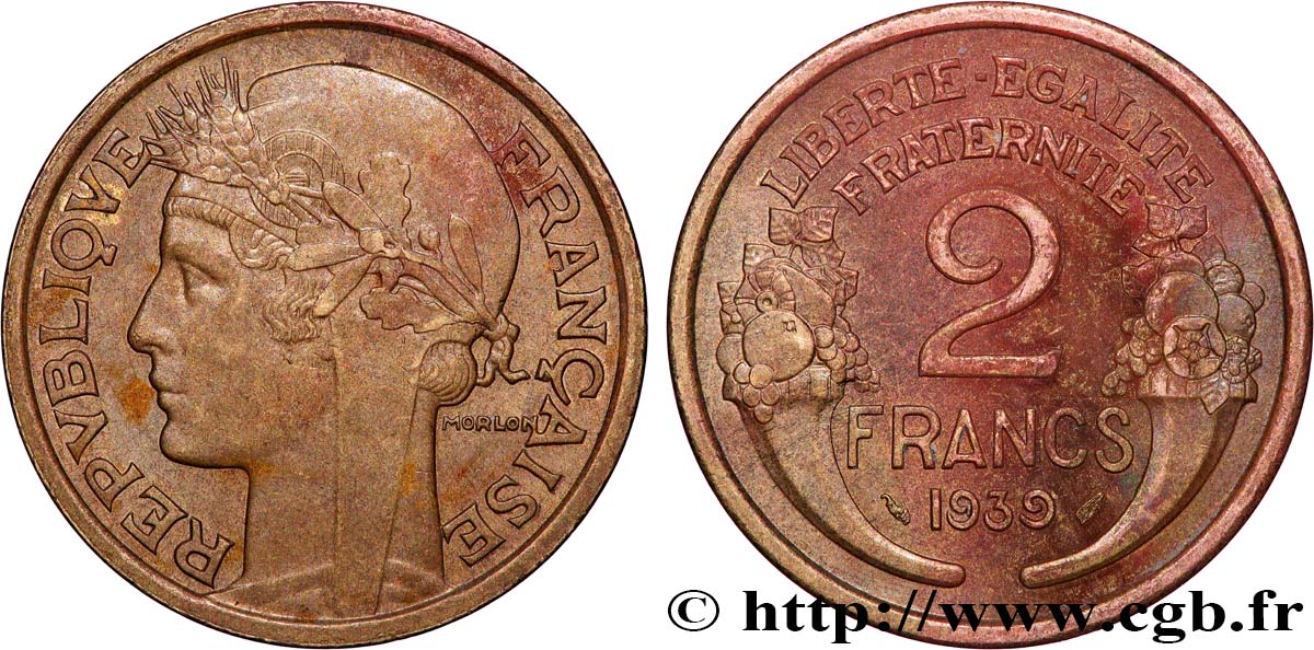 2 francs Morlon 1939  F.268/12 XF 