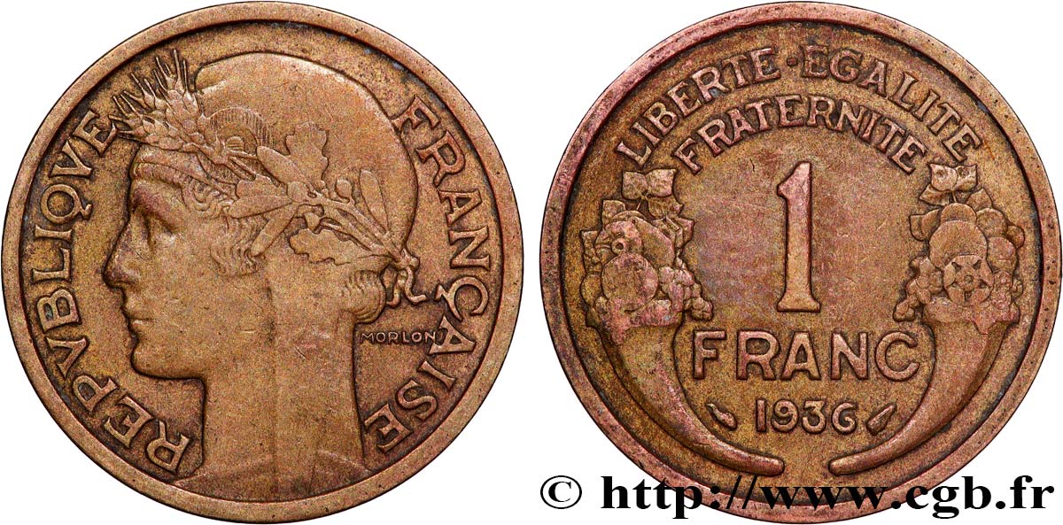 1 franc Morlon 1936 Paris F.219/7 SUP+ 