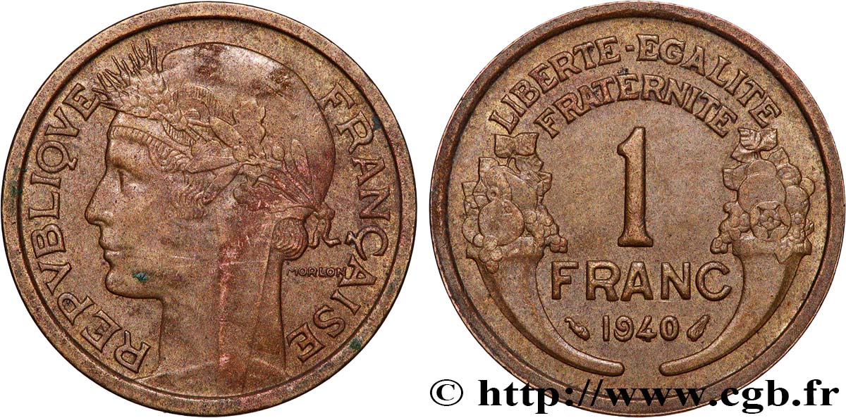 1 franc Morlon 1940 Paris F.219/11 EBC+ 