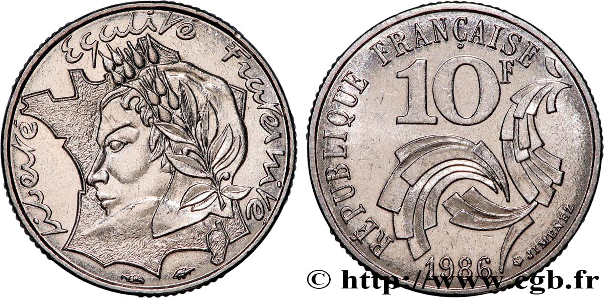 10 francs Jimenez 1986  F.373/2 MS 