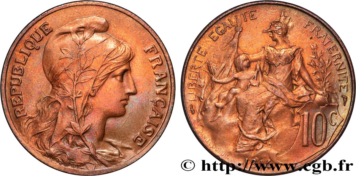 10 centimes Daniel-Dupuis 1914  F.136/23 SUP+ 