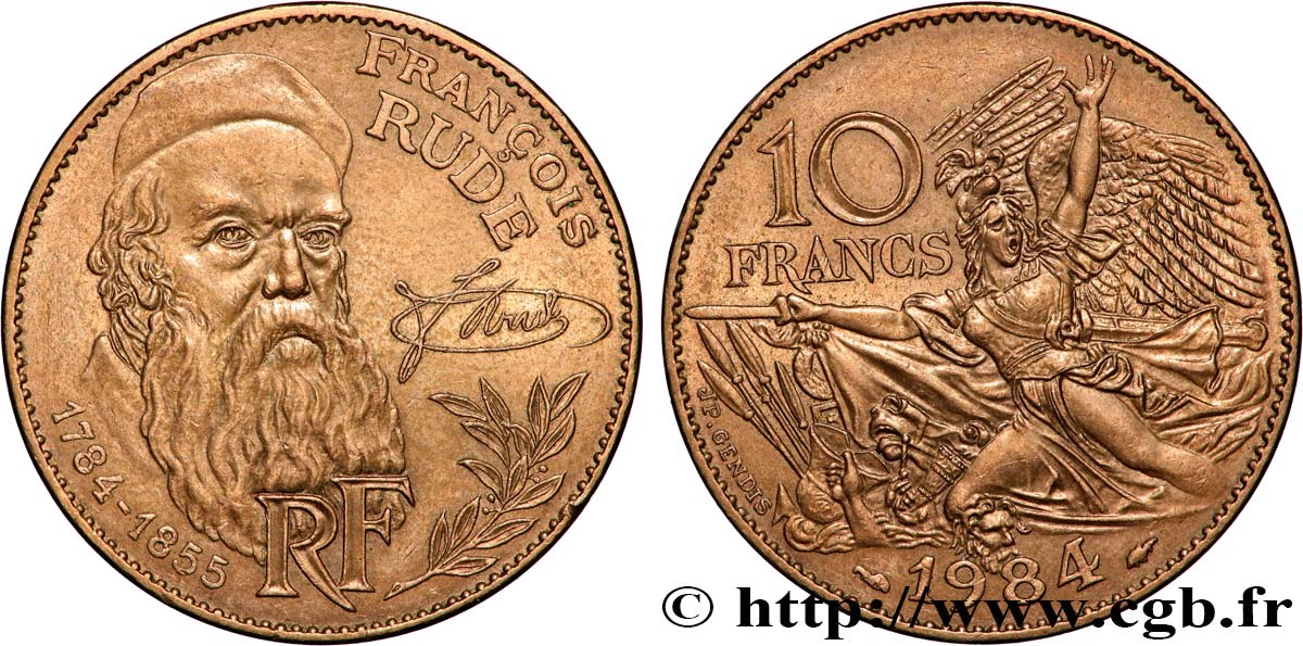 10 francs François Rude 1984  F.369/2 SUP+ 