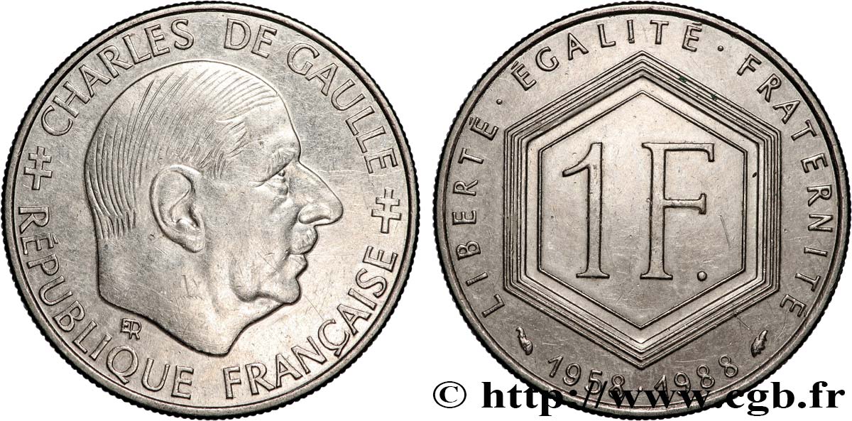 1 franc De Gaulle 1988  F.227/2 MS 