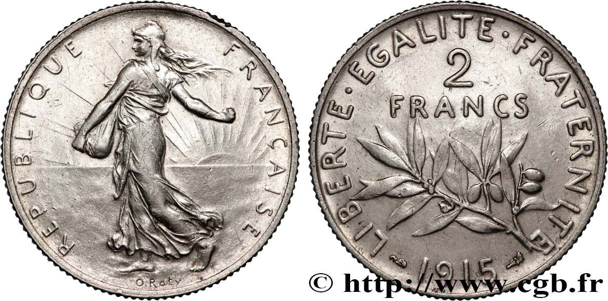 2 francs Semeuse 1915  F.266/17 SPL+ 