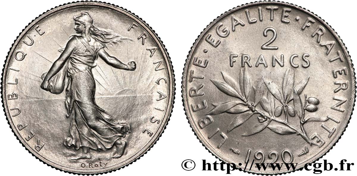 2 francs Semeuse 1920  F.266/22 SPL+ 