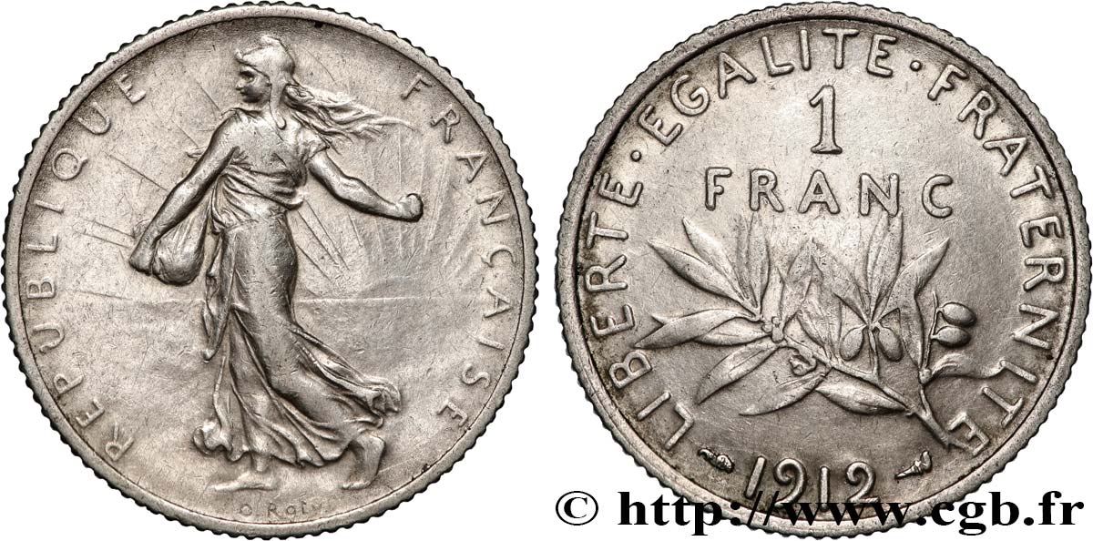 1 franc Semeuse 1912  F.217/17 BC+ 