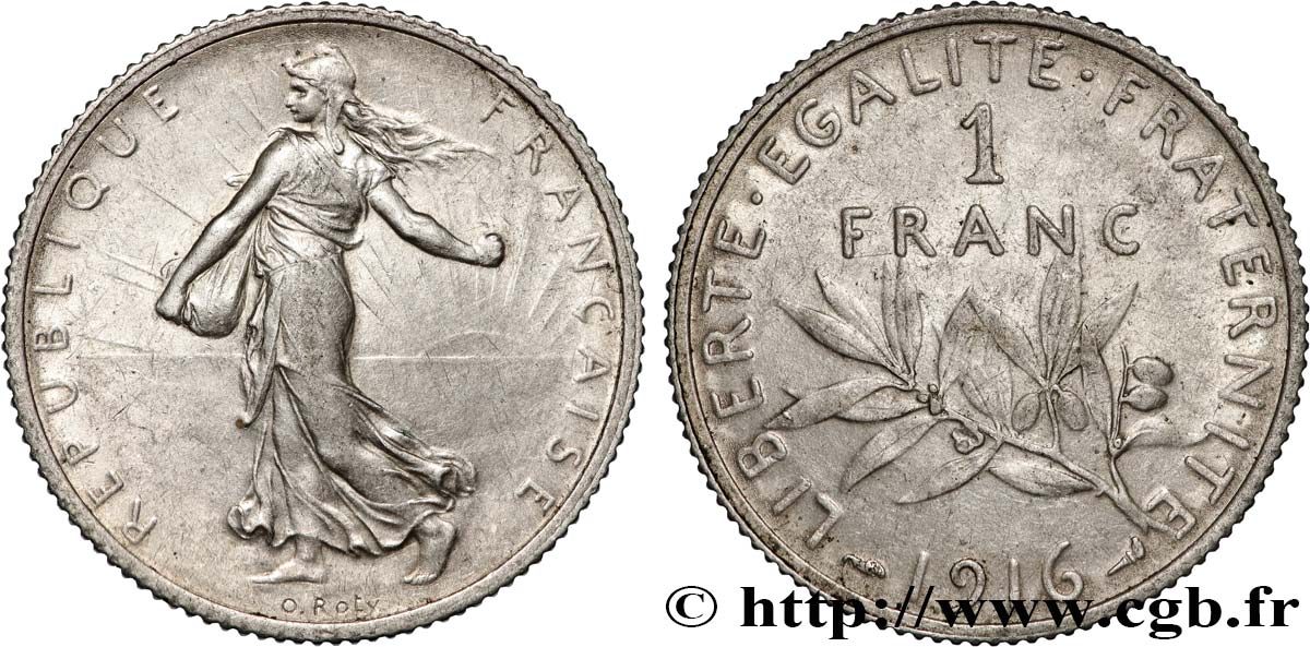 1 franc Semeuse 1916 Paris F.217/22 SUP+ 