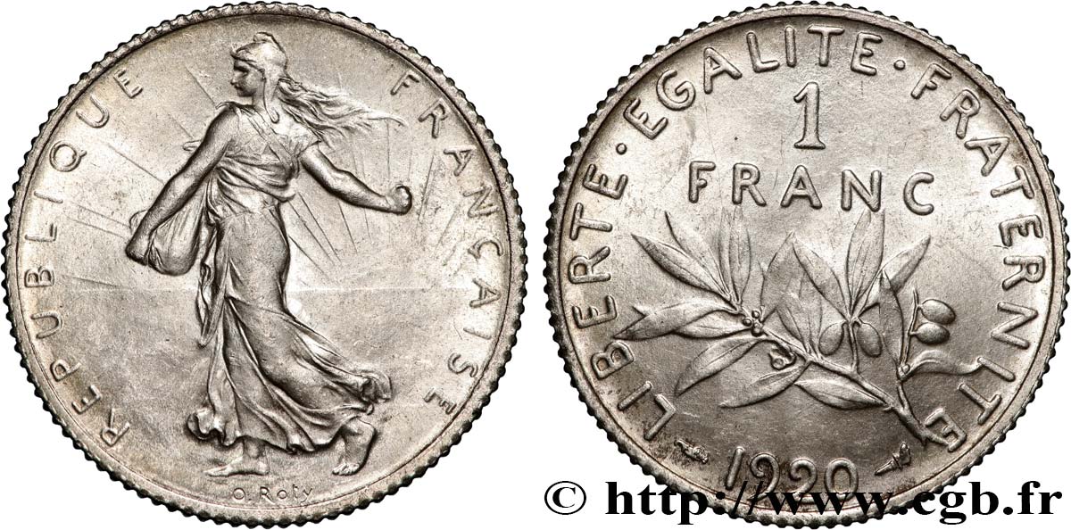 1 franc Semeuse 1920 Paris F.217/26 SUP+ 