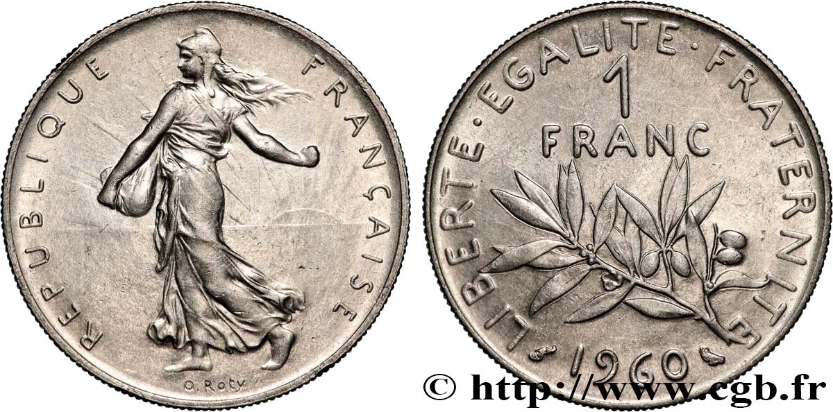 1 franc Semeuse, nickel 1960 Paris F.226/4 MS 