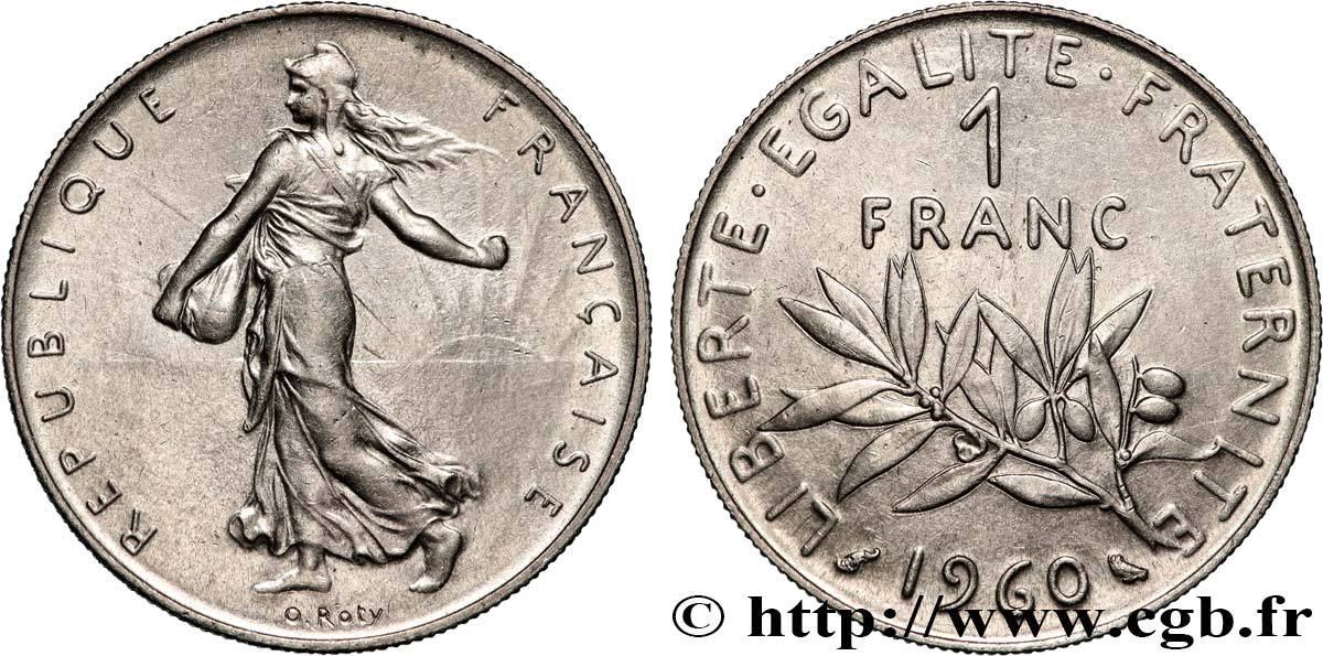 1 franc Semeuse, nickel 1960 Paris F.226/4 MS 